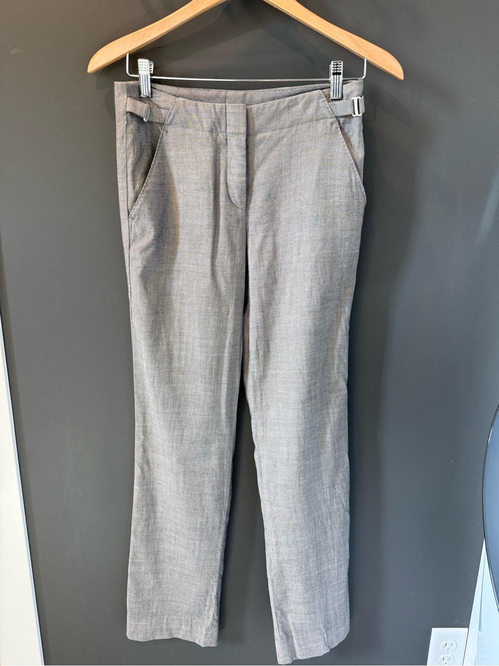 Hugo Boss Light Gray Tailored Straight-Leg Trousers 2